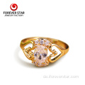 Goldfingerring 18k gelb plattierte Fingerringe